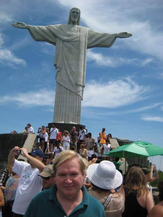 Gary in front of the famous statue "Christ the Redeemer" in Rio de Janeiro, 2011